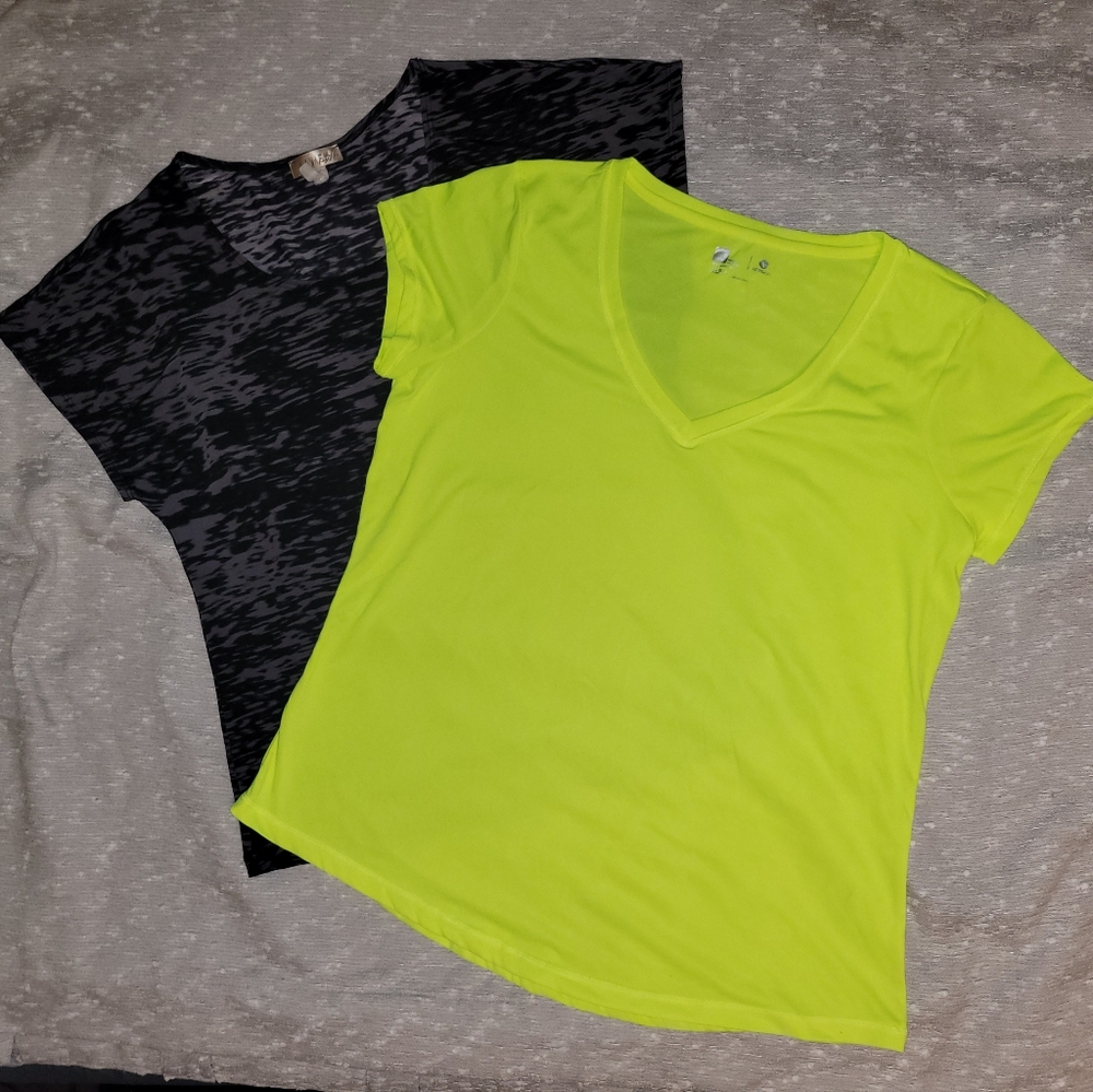 Athletic Workout Shirts Safety Yellow XL
